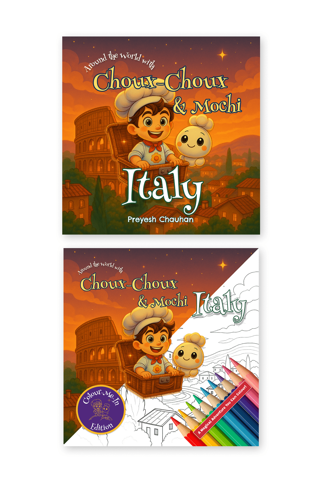 🎁 Bundle 1: Story & Colour – Paperback Edition + Colour - Me - In Edition (Limited Time Only) - Around the World with Choux - Choux & Mochi